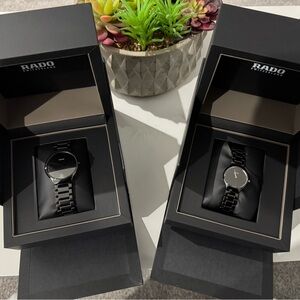 Rado Men's and Women’s Elegant Black Watches